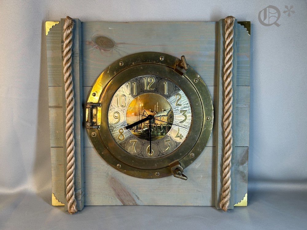 Brass Ship's Porthole Clock Maritime Unique Design Wall Clock Decor