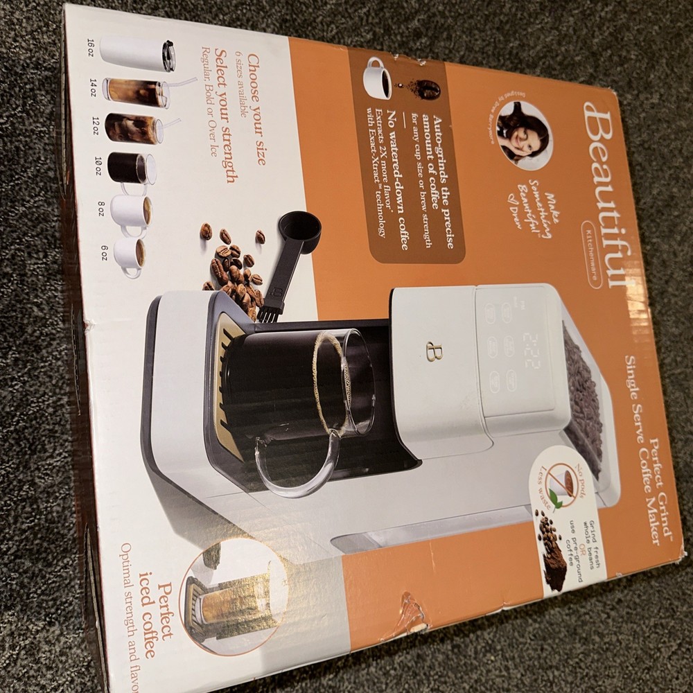 Beautiful by Drew Perfect Grind™ Programmable Single Serve Coffee Maker Works