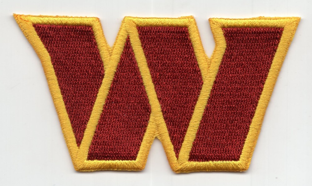 Washington Redskins/Commanders W Iron On Embroidered Patch~ Free Tracking!