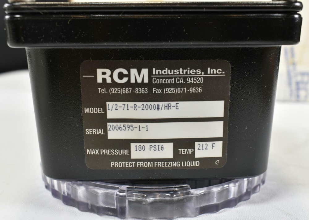 RCM Industries 1/2-71-R-2000#/HR-E Flow Meter / FlowMeter