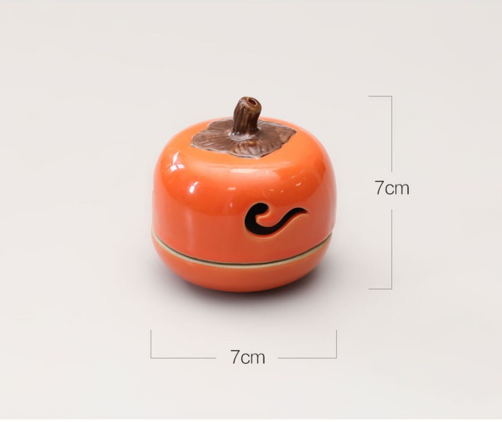 Creative Persimmon Ceramic Interior Decoration Incense Burners Handmade Gift
