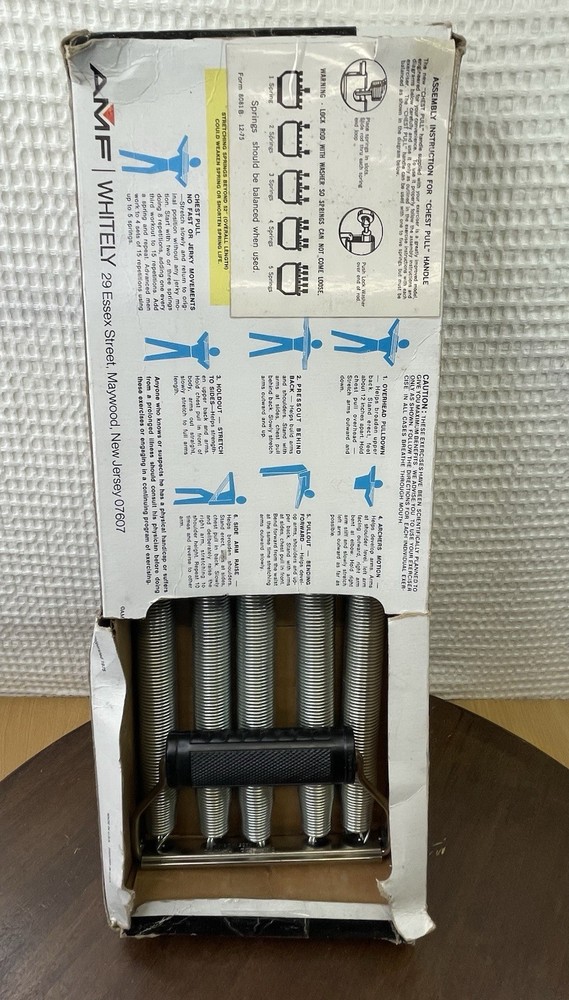 Vintage 1970s DP 5 Spring Chest Pull Expander Exerciser in Original Box