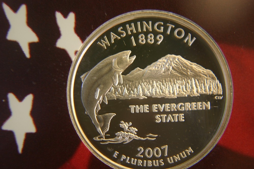 2007 S STATE SILVER QUARTERS Washington Quarter Dollar US Mint Silver Proof