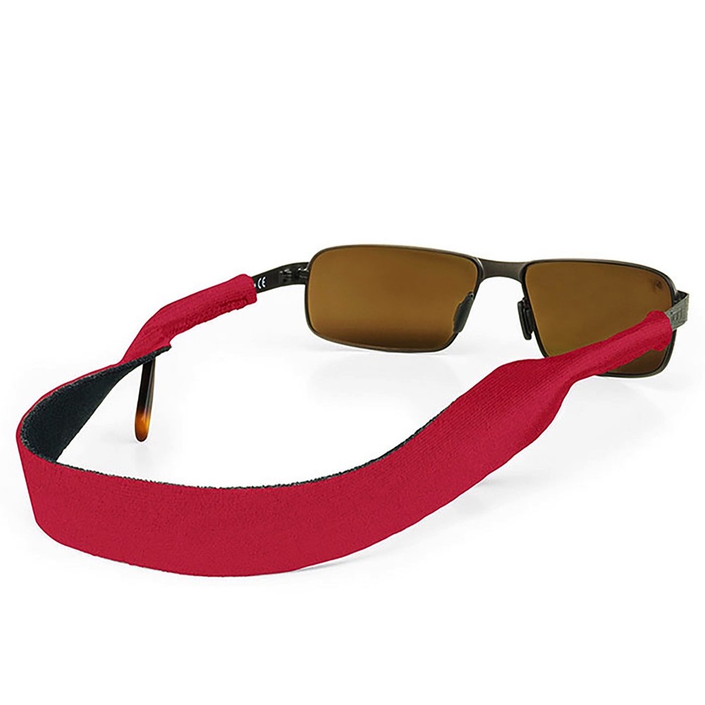 Croakies Original Solid Eyewear Retainer, XL 7-20mm - Red (2-Pack)