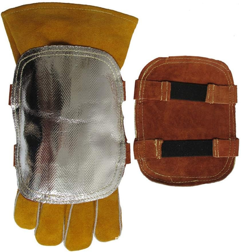 Welding Hand Pad,Luminized Leather Back Hand Pad,Hand Heat Shield Welding Glo...