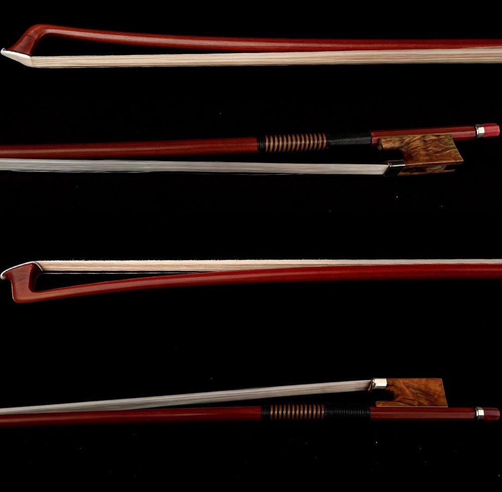Master Antique Pernambuco 4/4 Violin Bow Special Maple Frog Nickle Part Fast 59g
