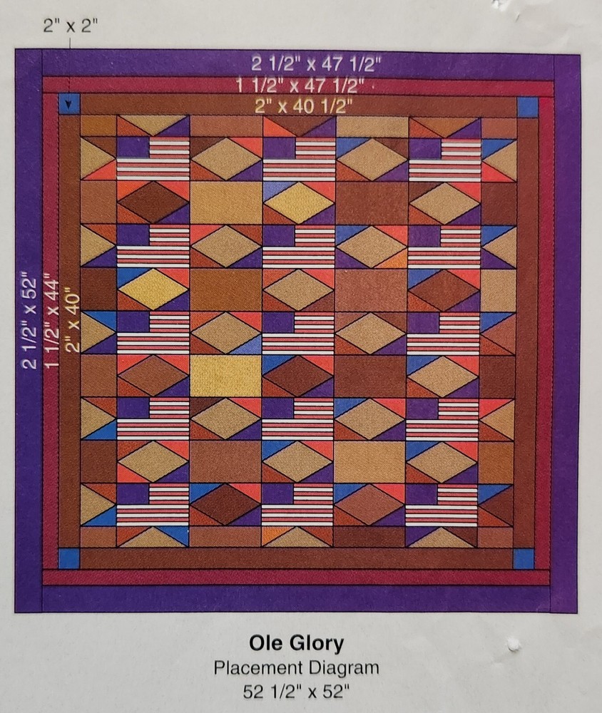 "Ole Glory" Wall Quilt Pattern from 2000 Magazine Intermediate