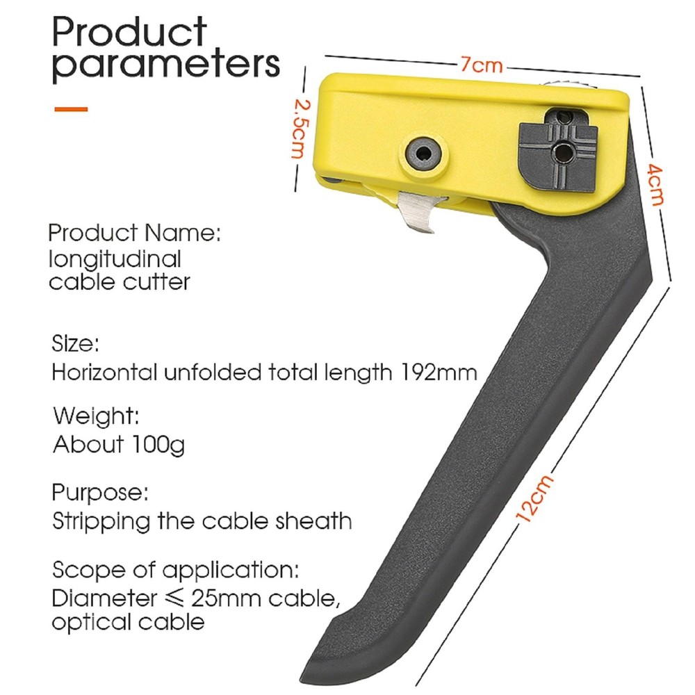 Fiber Optic Cable Stripper Longitudinal Cable Stripping Cutter Device Tool