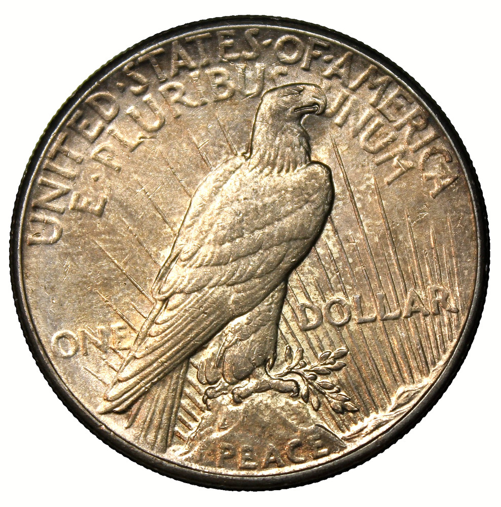 1927 Peace Silver Dollar - Nice Toned Uncirculated !!
