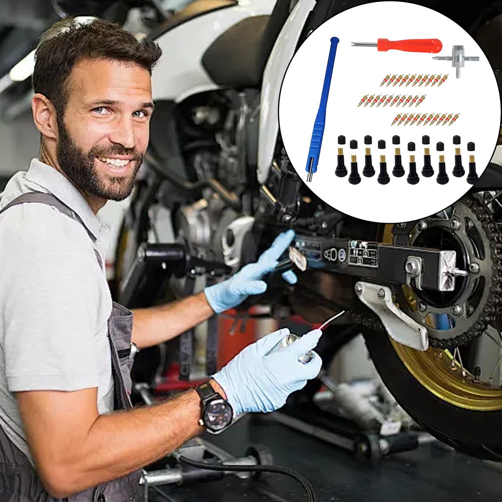 43-Piece Car Tyre Valve Removal Tool Valve Cores Tire Wrench Repair Tools Kit