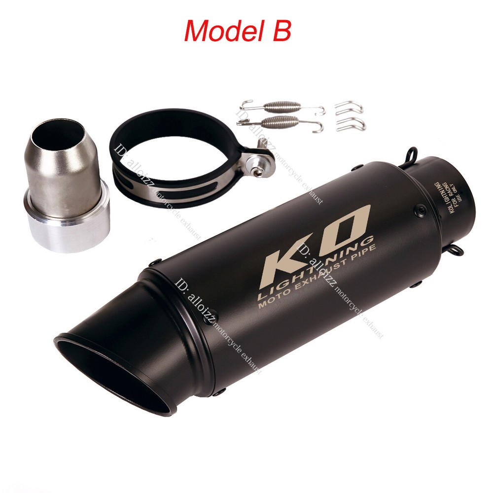 61mm Universal Motorcycle Modify Exhaust Muffler Pipe End Tips Escape Silencer