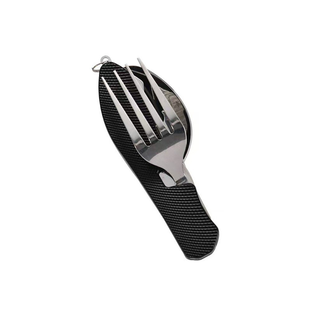 1x Durable Detachable Folding Multifunctional Camping Fork And Spoon Combination