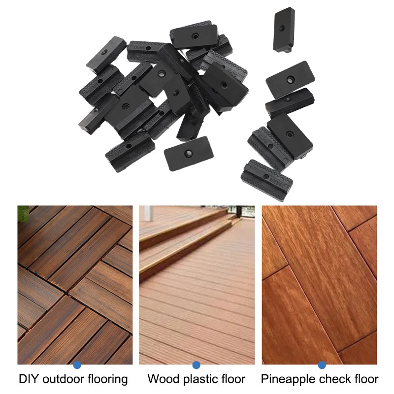 100 Pcs Dovetail Composite Deck Clip Easy-assembly Outdoor Floor