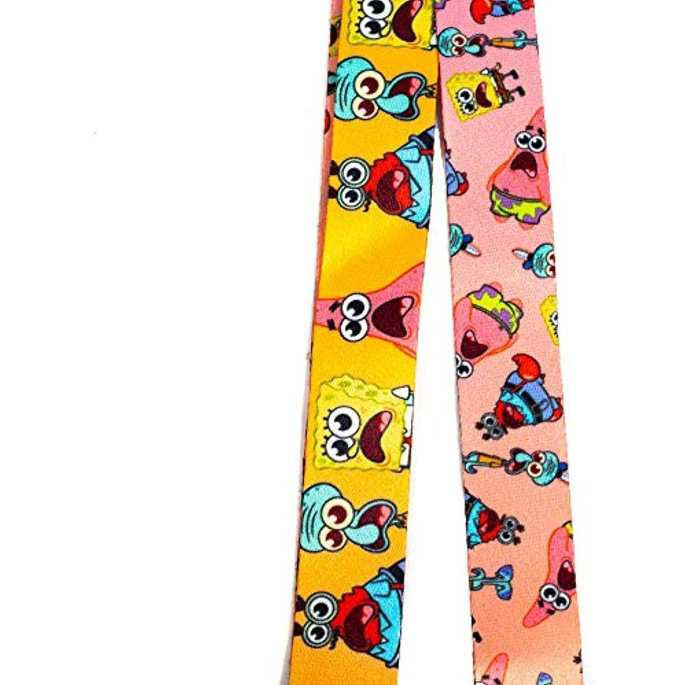 Spongebob Mask Lanyard, Printed Mask Holder