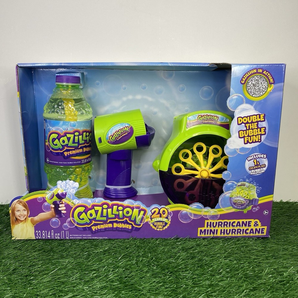 Gazillion Bubble Hurricane and Mini Hurricane with 1L Solution