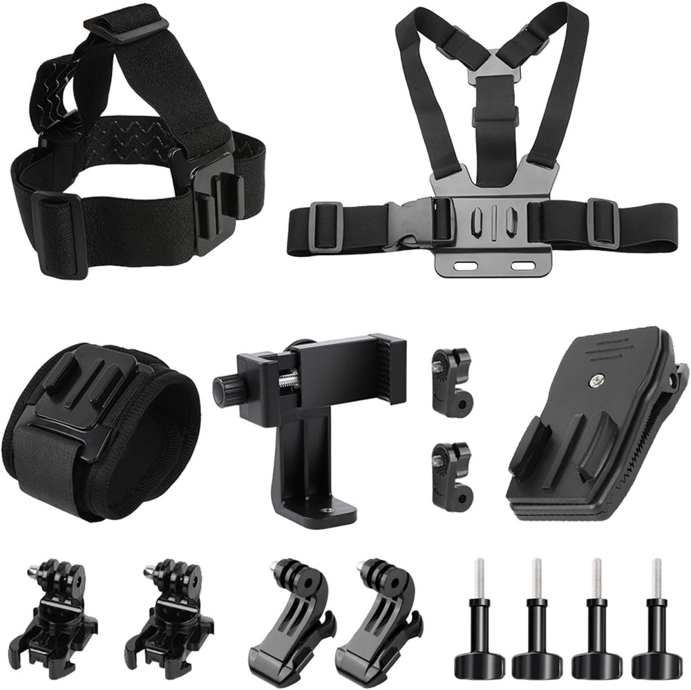 Action Camera Accessories Kit with Mounts