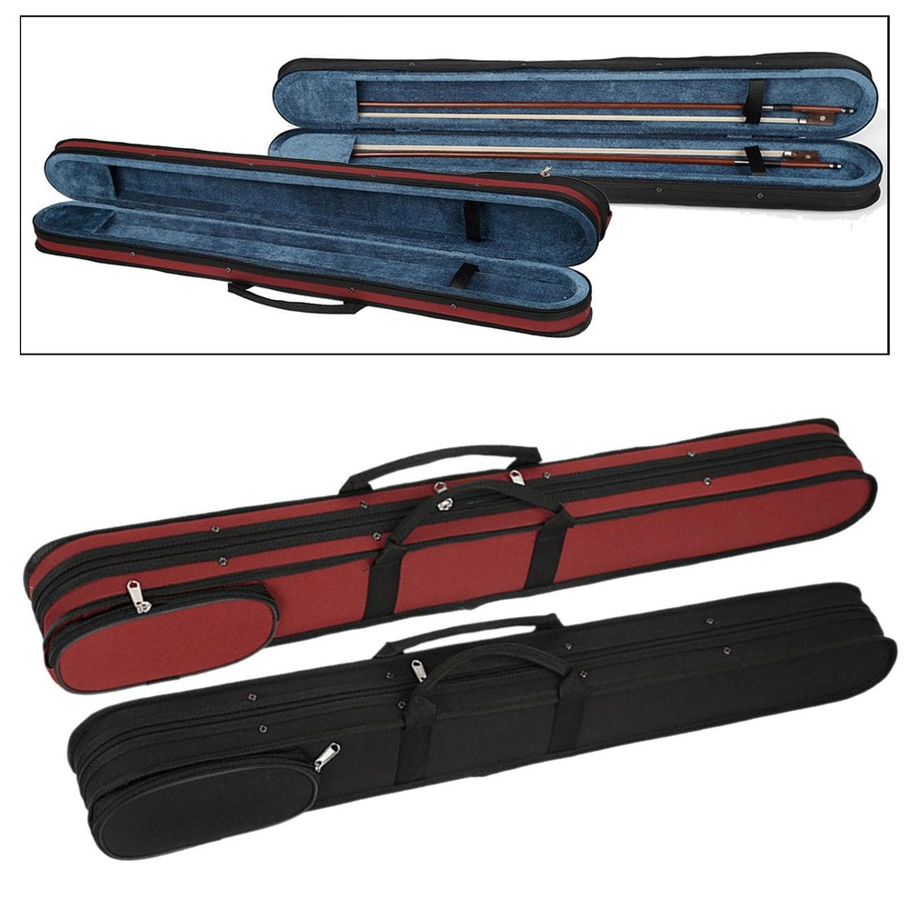 Bow Box Upright Double Bass Bow Case Thick Padding with Handle Strong Protective