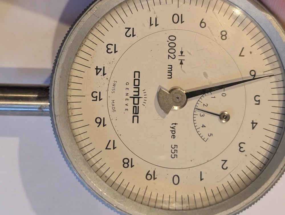 *Untested* Compac Geneve Type 555 Precision Dial Indicator 0.002 mm Swiss Made