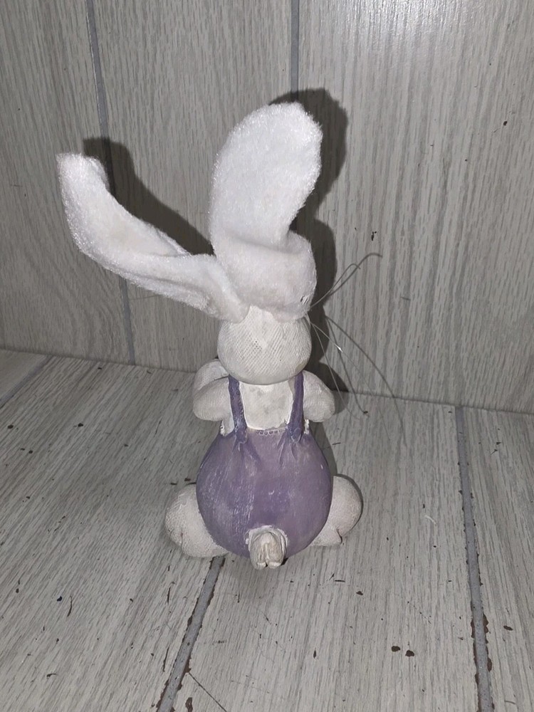 Vtg Easter Bunny Posable Ears Protruding Whiskers Easter Spring Cute Kitschy