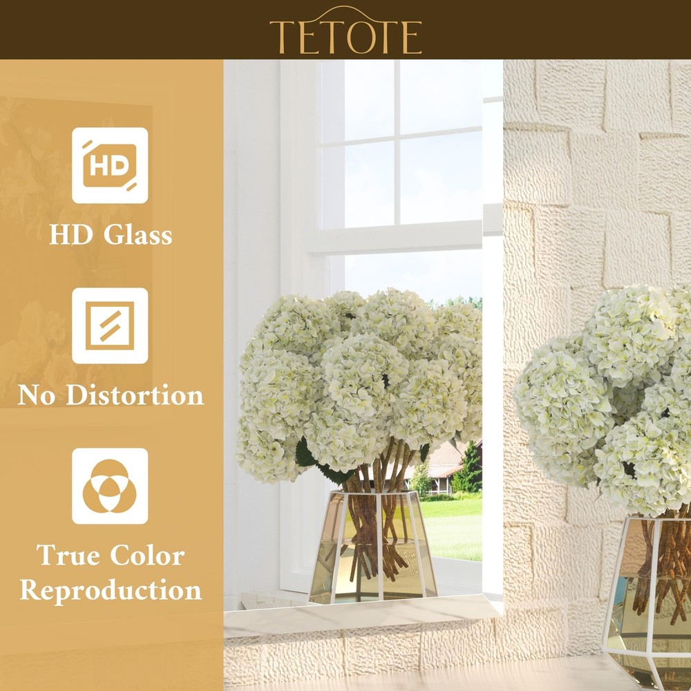 16" x 24" Rectangle Wall Mirror Frameless Bathroom Mirror Beveled Tempered Ed...