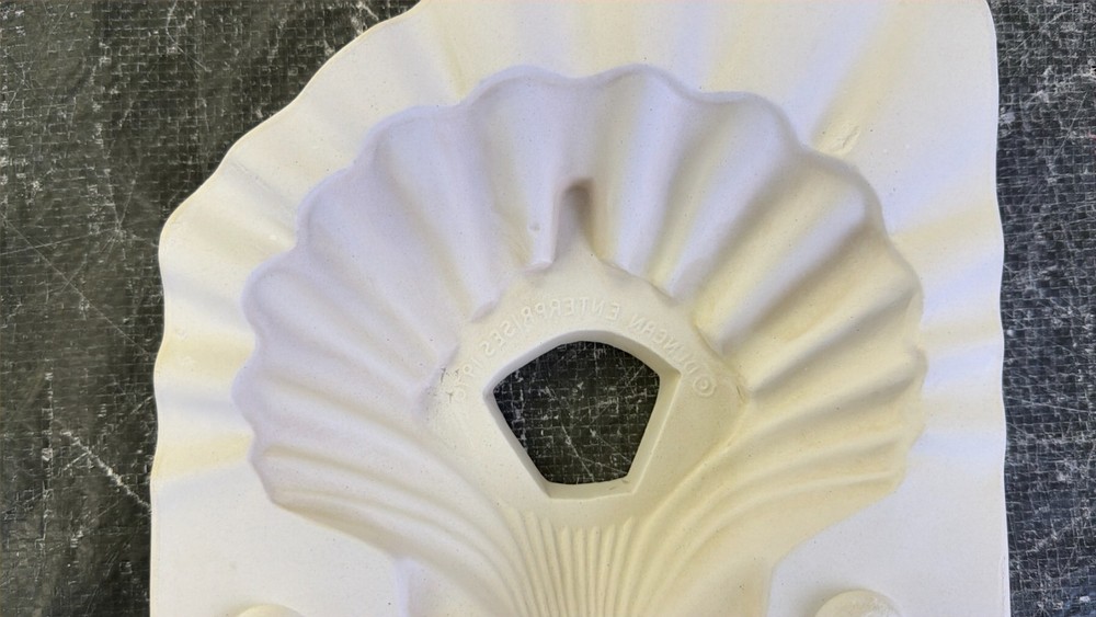 VINTAGE DUNCAN CERAMIC MOLD #DM-468A SHELL SOAP DISH