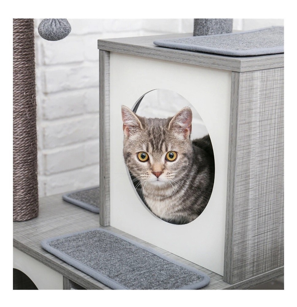Cat Tree Luxury 35" Cat Tower with Double Condos