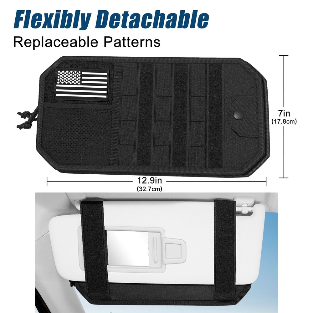 Car Sun Visor Organizer with MultiPocket Storage for Universal Vehicles