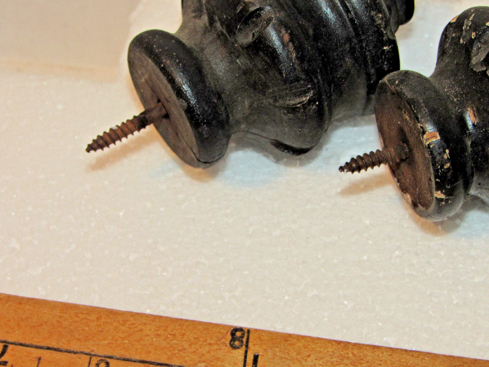 2 Salvaged Wood Finials, Knobs, Toppers, DIY,