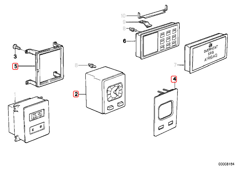 BMW E30 OBC Delete Panel | Onboard Computer Blank | 11 Button or Euro Clock
