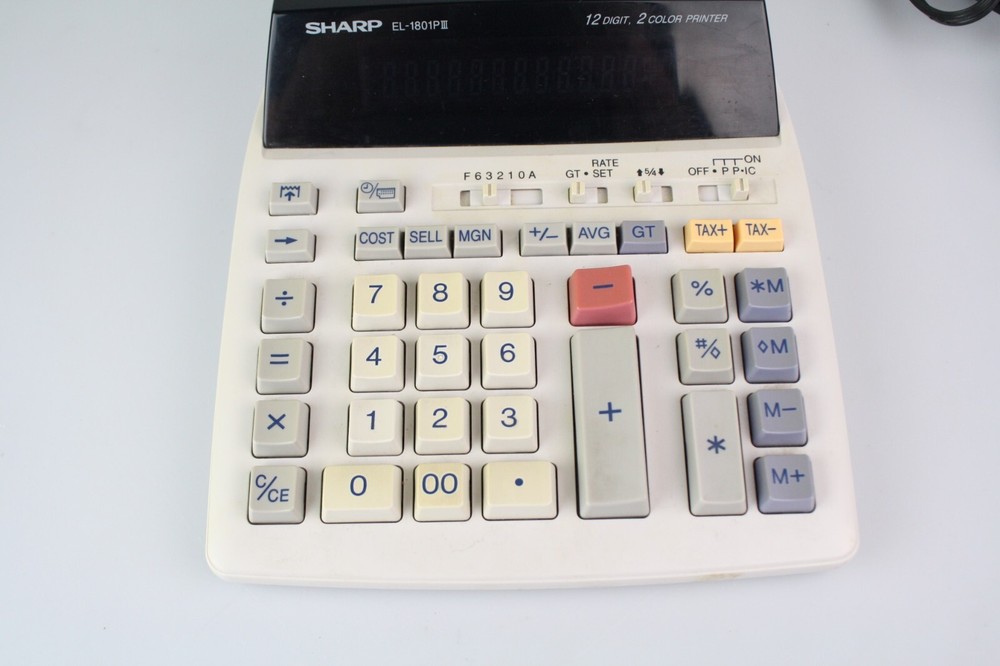 Sharp EL-1801 PIII Digit Print/Display Electronic Calculator Deluxe Desktop