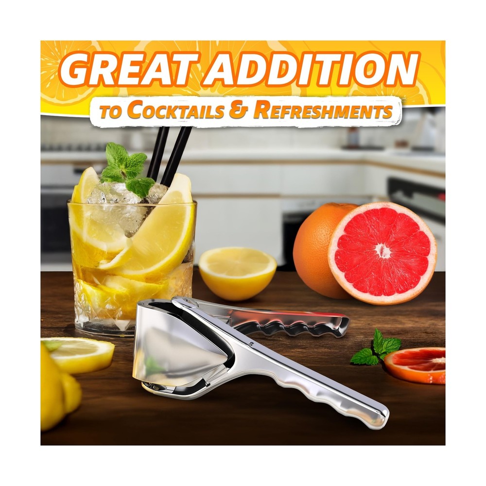 Lemon Squeezer Stainless Steel - Strong Bend & Rust Resistant Flat Lemon Juic...