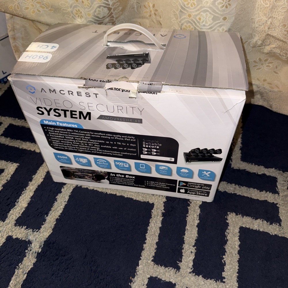 Amcrest AMDV960H4-4B 4 Channel Bullet Security System