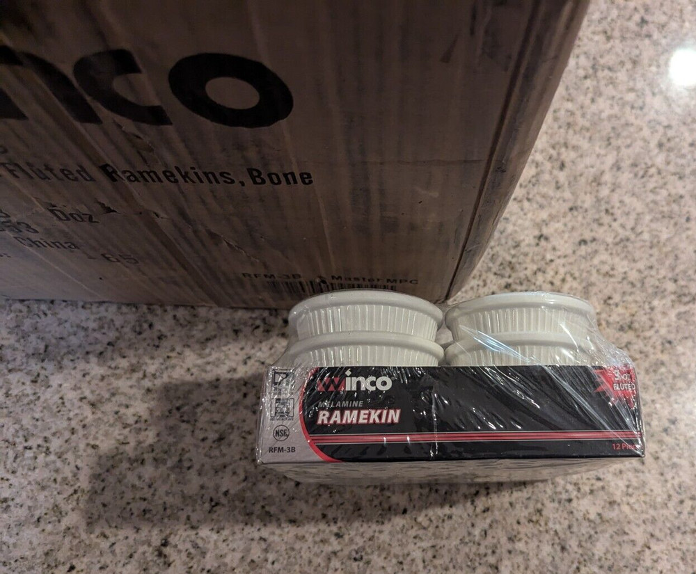 Winco Bone Fluted Ramekin, 3 Ounce -- 96 per case