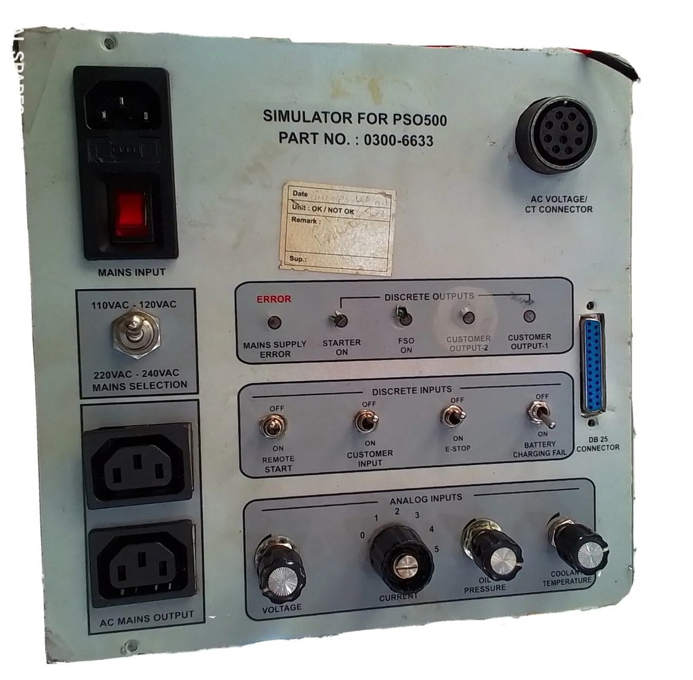 SIMULATOR FOR PSO500 PART NO. 0300-6633