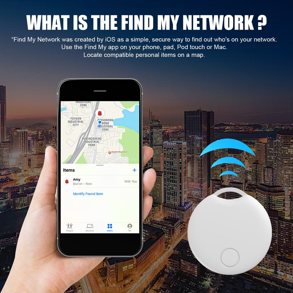 Smart Bluetooth GPS Tracker Work with Apple Find My APP Key Anti Lost Reminder