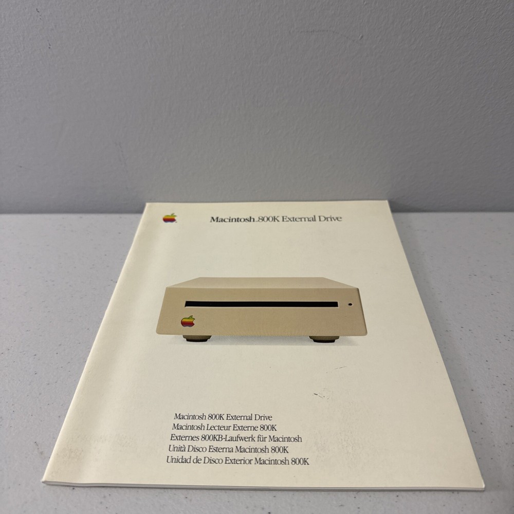 Apple Computer Macintosh 800K External Drive 1985 Manual ~ Vintage Computing