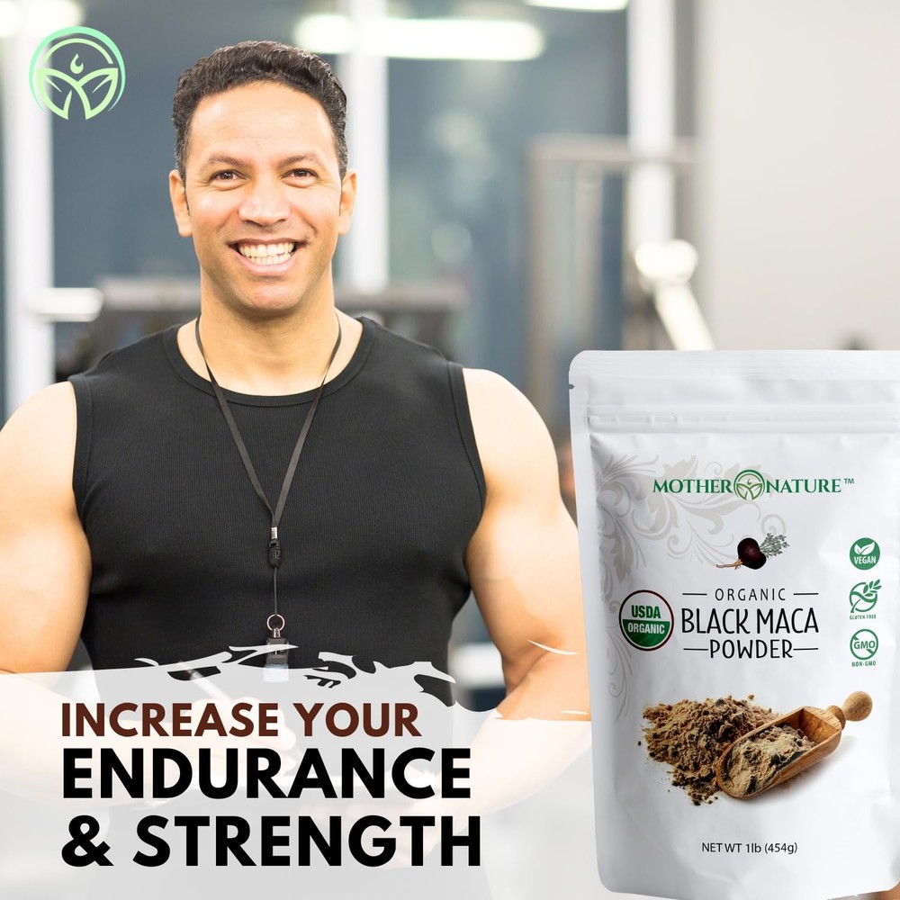 Black Maca Root - Organic Peruvian Maca for Men - Strength, Endurance & Perfo...