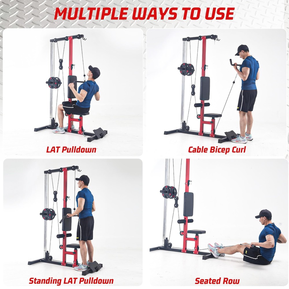 LAT Pull Down Machine, LAT Row Cable Machine with High & Low Pulley Station Home