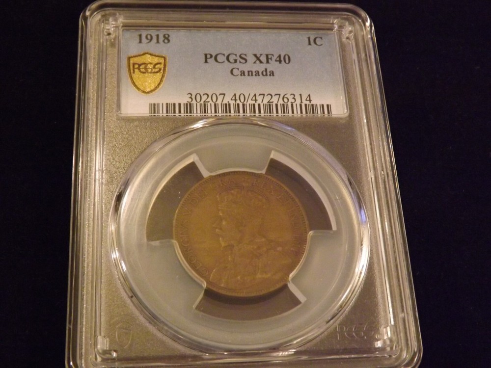 1918    1 C     Canada             PCGS  XF 40