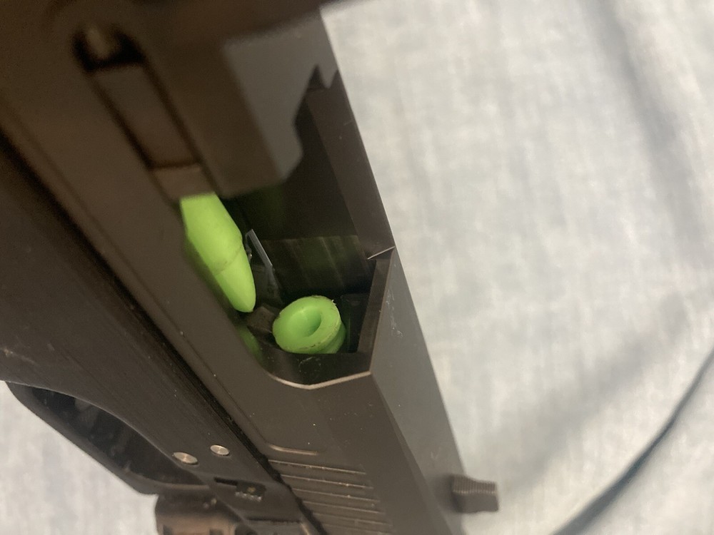 9mm Snap Cap Dummy Rounds, Neon Green