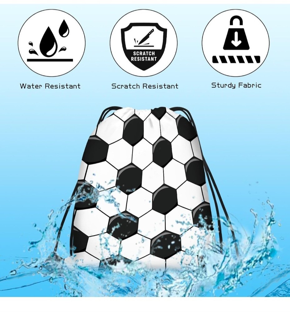 18 Pcs Soccer Gift Bags Soccer Drawstring String Bag