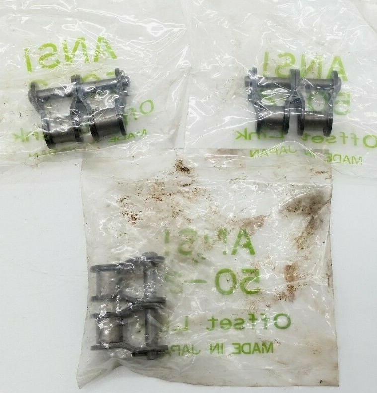 ANSI 50-2 Double Offset Link for Roller Chains (Lot of 3)