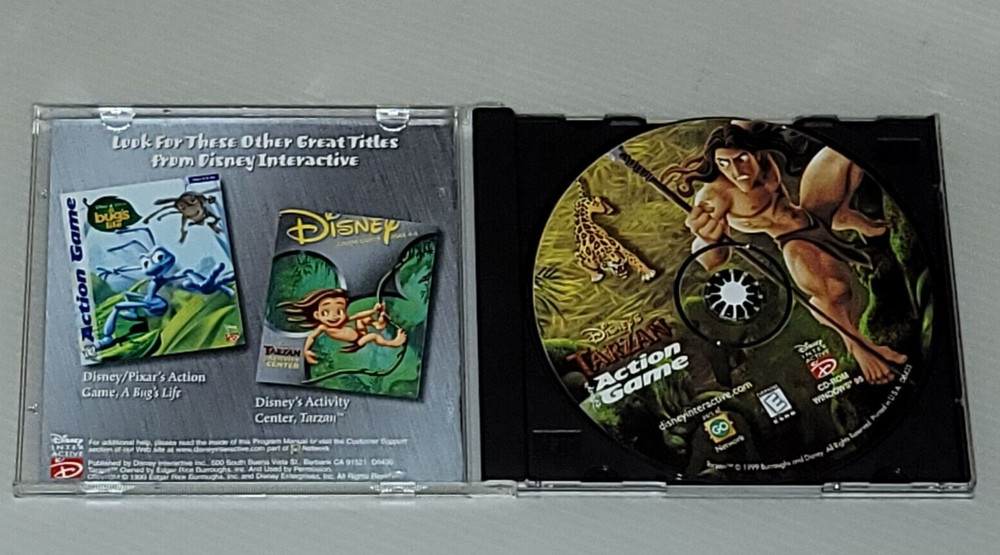 Disney Program Manual Tarzan Action Game 1999 With Case