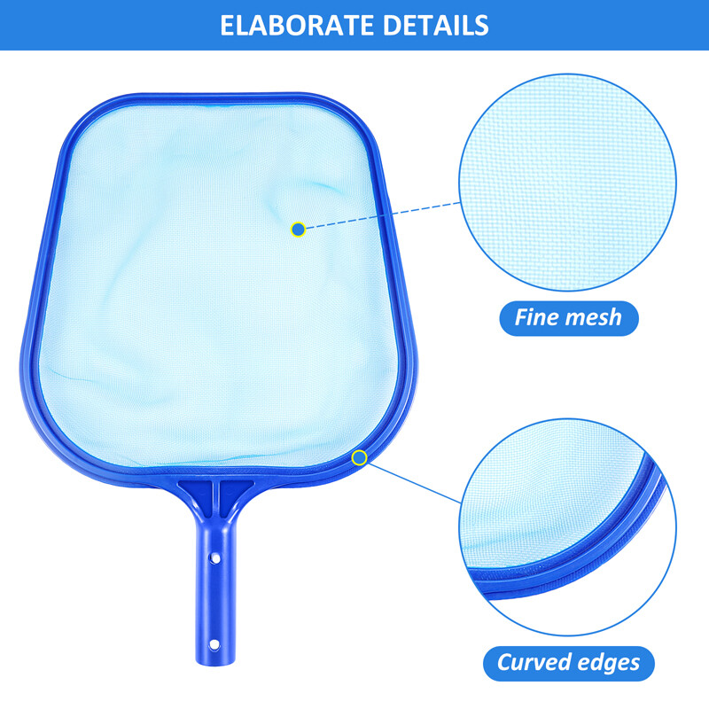 Pool Skimmer Net with Pole Pool Net Fine Mesh Leaf Rake Debris pickup Removal