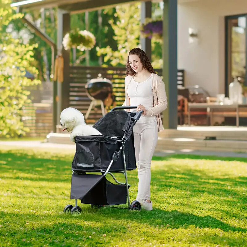 Pet Stroller for Dogs and Cats Foldable Lightweight Durable Small to Medium Pets