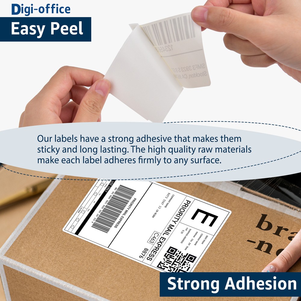 20 Rolls Compatible with Zebra & Rollo 3"x 1" Thermal Address Labels 2000/Roll