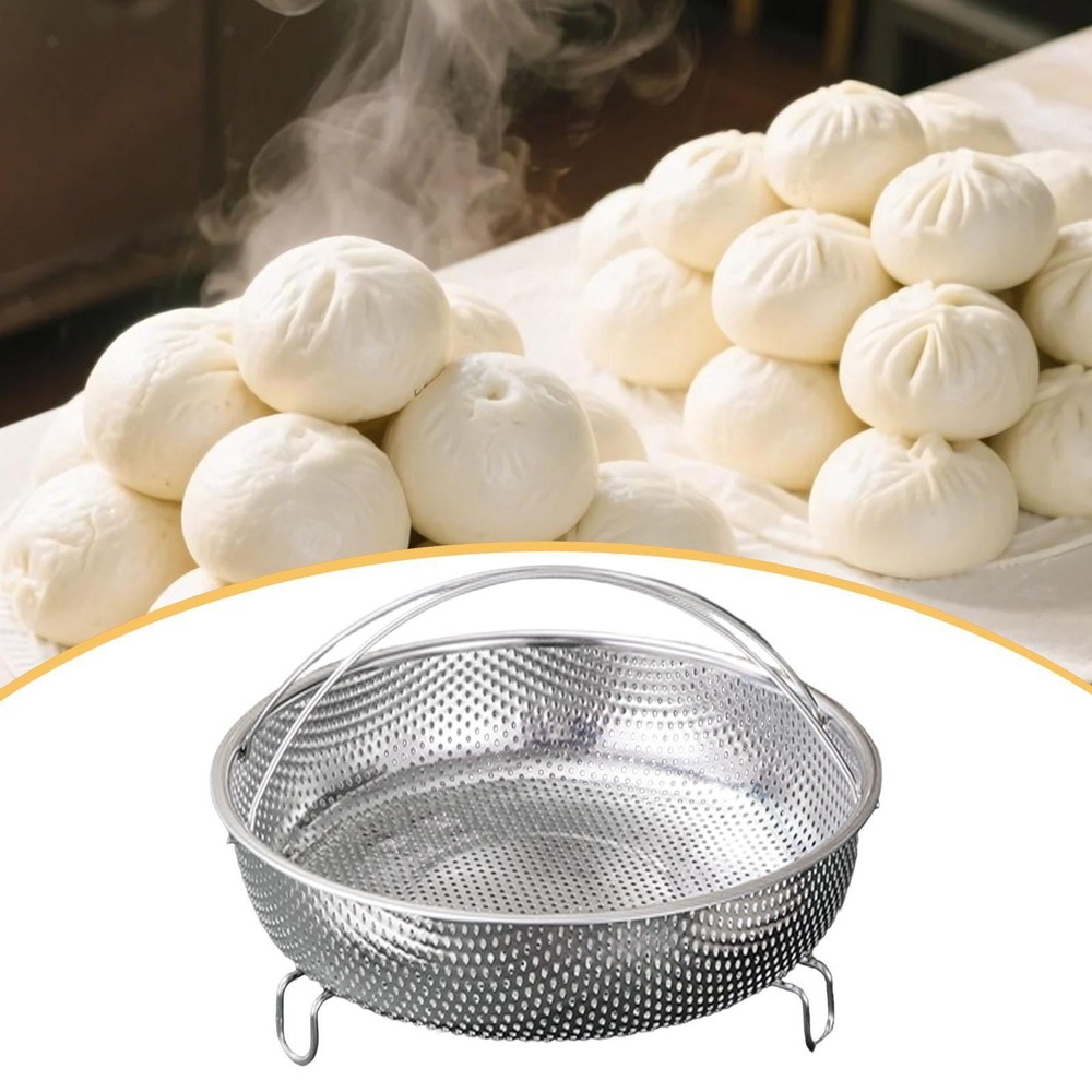 Stainless Steel Steamer Basket Strainer Portable Multipurpose Kitchenware