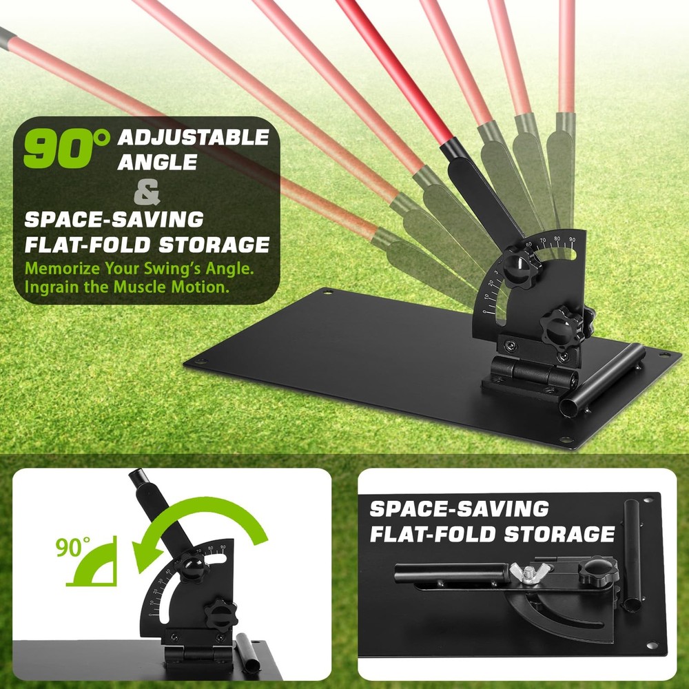 Pro Golf Alignment Sticks Holder – Adjustable Swing Plane Trainer with Weight...