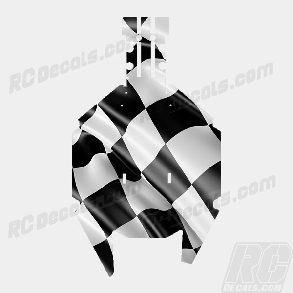 Traxxas LCG 2wd Slash Chassis Protector Decal Checkered Wavy