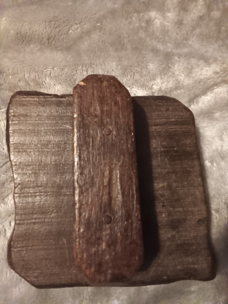 Old wood textile stamp,handsome decor piece.